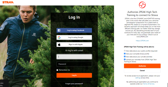 strava login