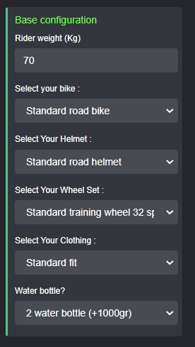 Base rider configuration